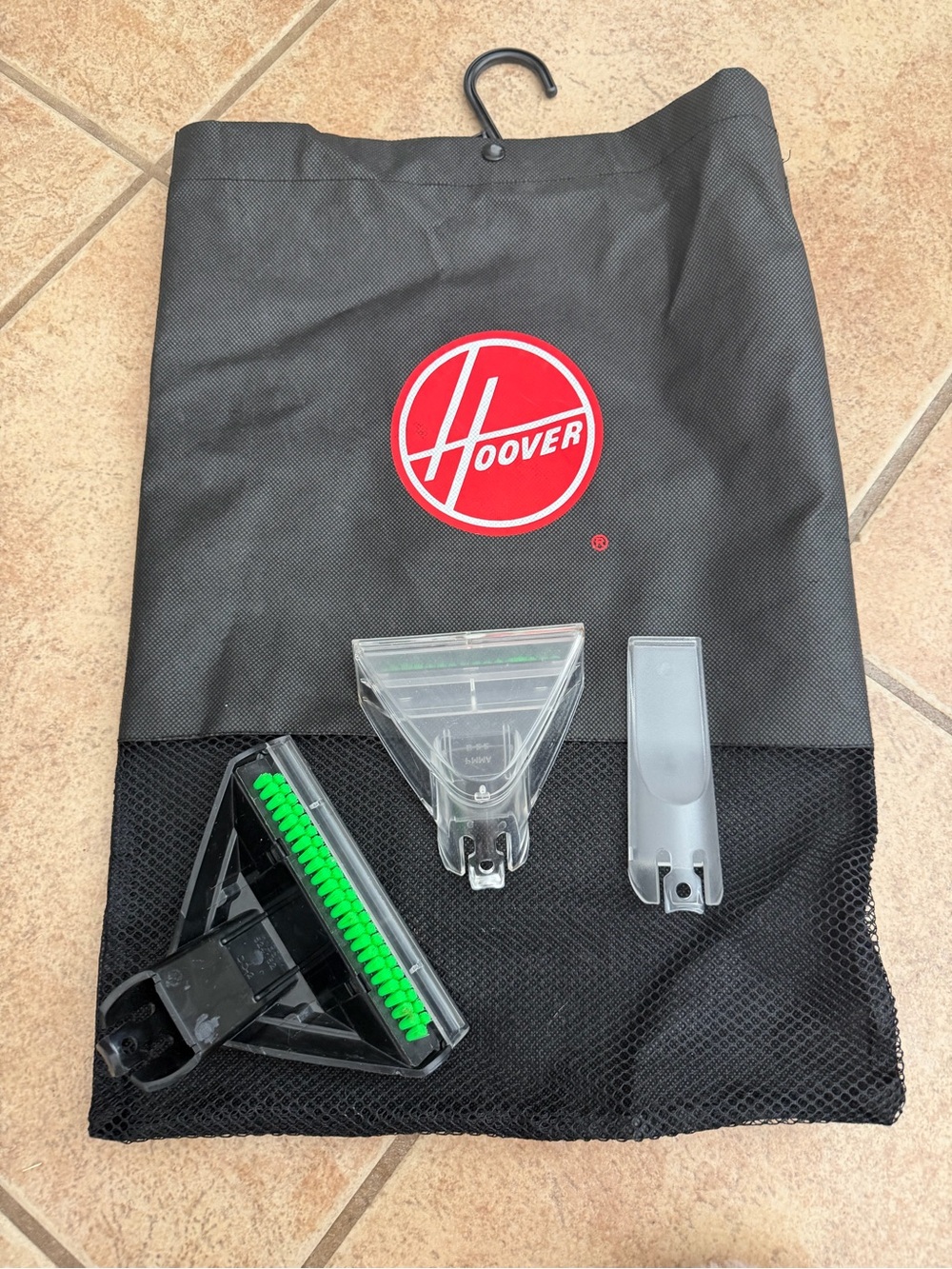 Hoover Steam Mop Hose Upholstery Tool Kit Black Attachments With Storage Bag
